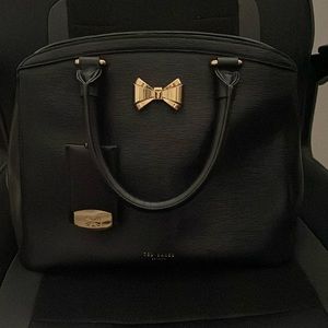 Ted Baker Black Epi Leather Satchel